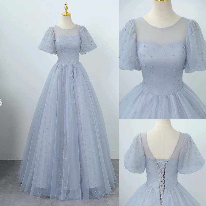 2023 nuevos vestidos De quinceañera clásico cuello redondo mangas Vintage Vestido De Debutante Mono Simple rebordear vestidos De baile personalizados