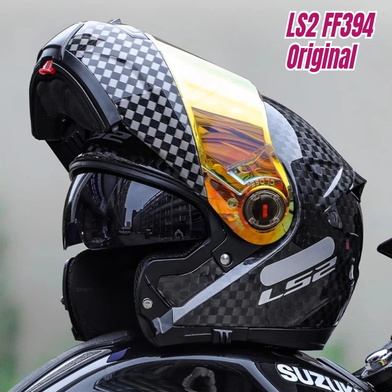 

Original LS2 FF394 Carbon Fiber Motorcycle Helmet Full Face Helmets Casco Casque Moto Lightweight SHARP Capacete Ls2 Motocross