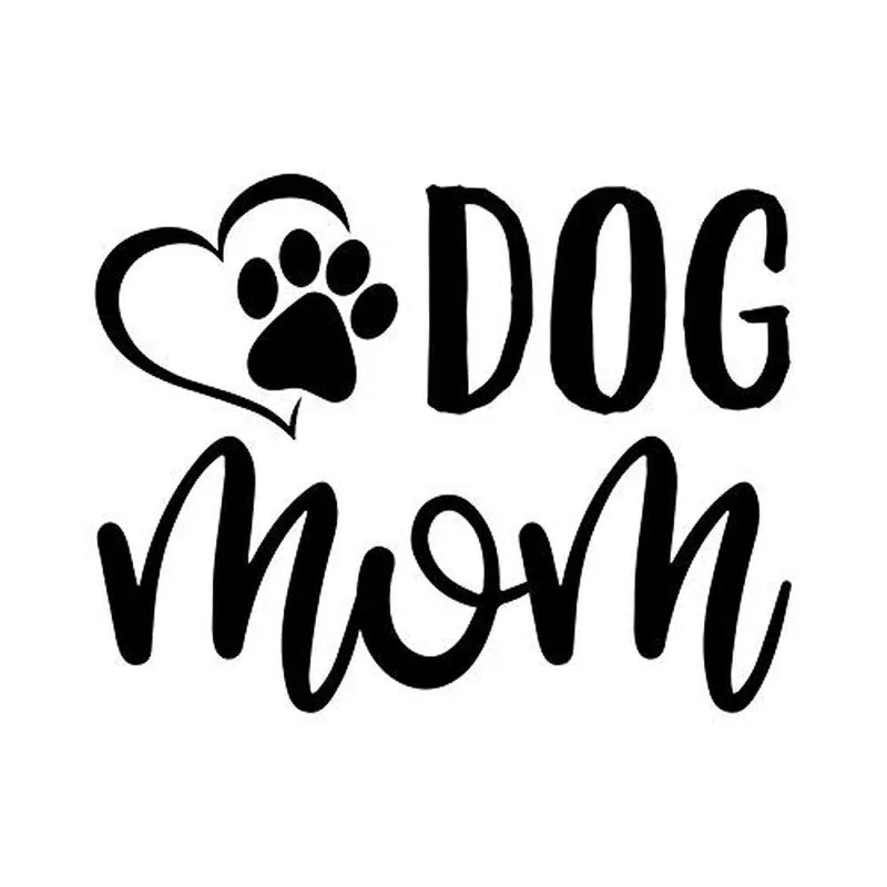 JP 5cm Vinyl Sticker funny wide dog mother claw heart car, window, personalized decoration, covering scratches -- boutique Decal