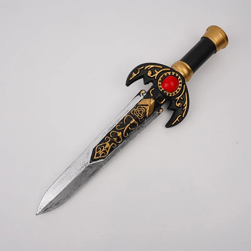 38cm Simulation Swords Soft Rubber Knife Weapons Model Cosplay Props Desktop Display Ornaments Collection Birthday Gift for Boys