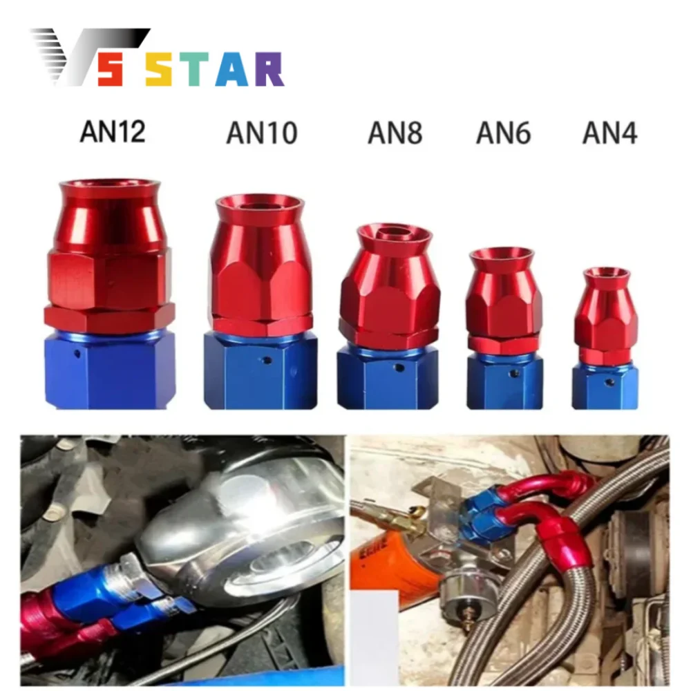 

1 шт. PTFE масляный поворотный шланг, фитинг AN4 AN6 AN8 AN10 AN12, прямой 0 ° 45 ° 90 ° 180 ° Комплект адаптера конца масляного шланга синий-красный