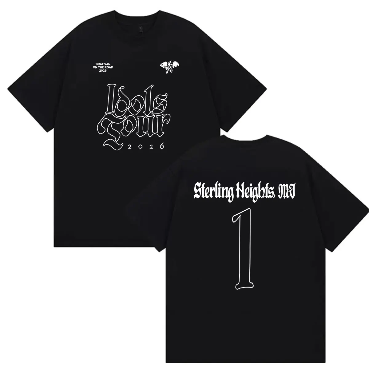 YUNGBLUD Idols Sterling Heights MJ 1 The World Tour 2026 Print T Shirts Men Women Vintage Fashion Cotton Short Sleeve T-shirt