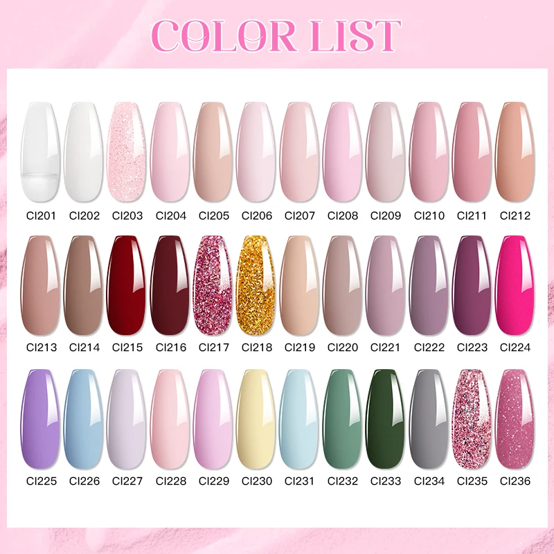 10PCS/Set Dip Nails Powder Kit 10ml Nude PInk Red Chrome Nail Powder with Base Top Coat Activator Nail Brush for French Nail