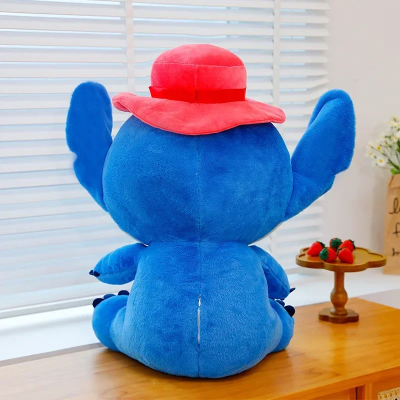 40/70cm Disney Lilo and Stitch peluche Anime Hat Sitting Plushie Stich Dolls Kawaii Cartoon farcito regalo per bambini natale