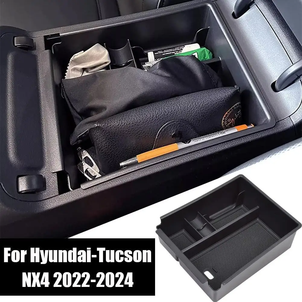 For Hyundai Tucson NX4 2021 2022 2023 2024 Car Armrest Storage Box Center Console Tray Holder Large Capacity Storage Box