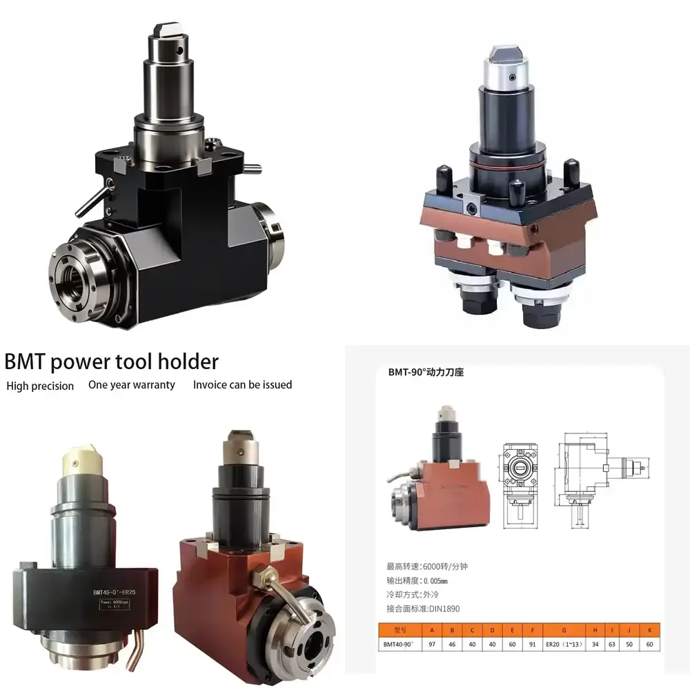 

BMT45/55/65 Series CNC Lathe Quick-Change Tool Holder 90° Dual-Drive Dual-Outlet Electric Chuck for Milling/Drilling Tools
