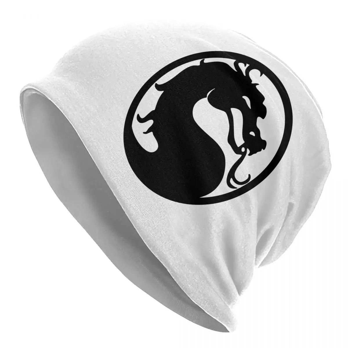 Mortal-Kombat-Emblem Bonnet Hats Vintage Outdoor Skullies Beanies Hat for Men Women Knit Hat Warm Dual-use Cap