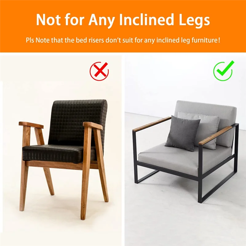 AY03-1Set risers de móveis com braçadeira de parafuso risers de sofá para móveis espessura 0-1,6 pol. para mesa