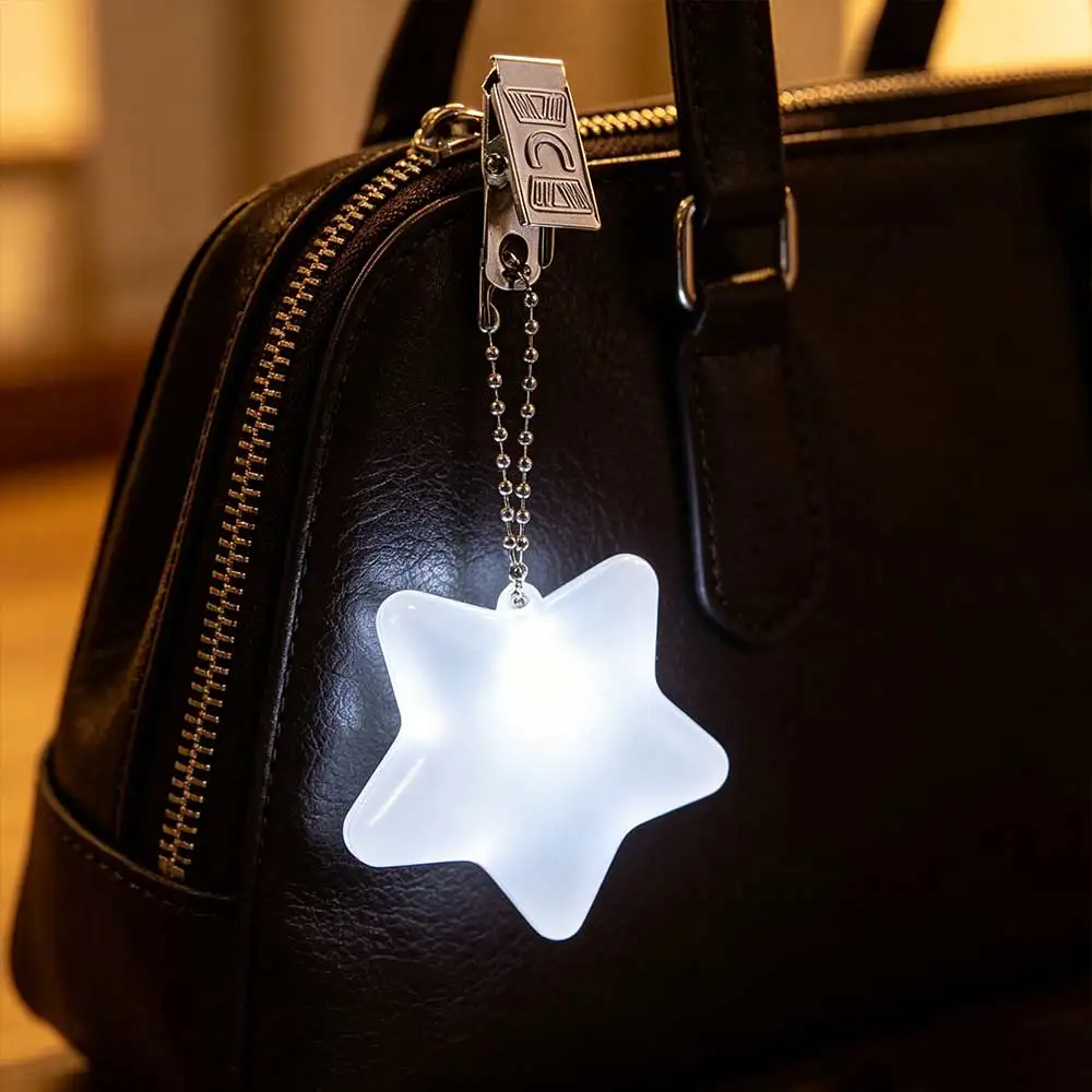 Automatic Activated Heart LED Light Touch Sensor Star Shaped Handbag Lamp Backpack Decor Lightweight Light Bag Lamp Bag Charm