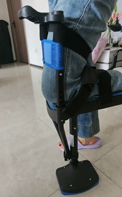 Non-Slip Telescopic Single Leg Walker Walking Aid for Ankle Sprain Fracture Recovery