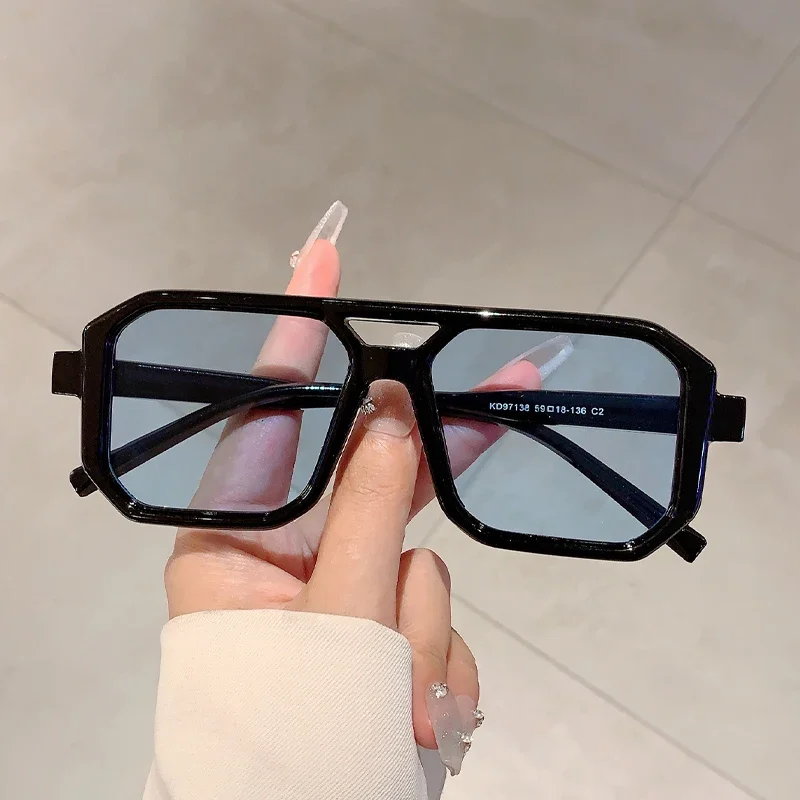 New 1/3 Pcs Trendy Square Outdoor Shades Retro Oversize Gradient Women Sunglasses Men's Brand Sun Glasses for Driving Fishing