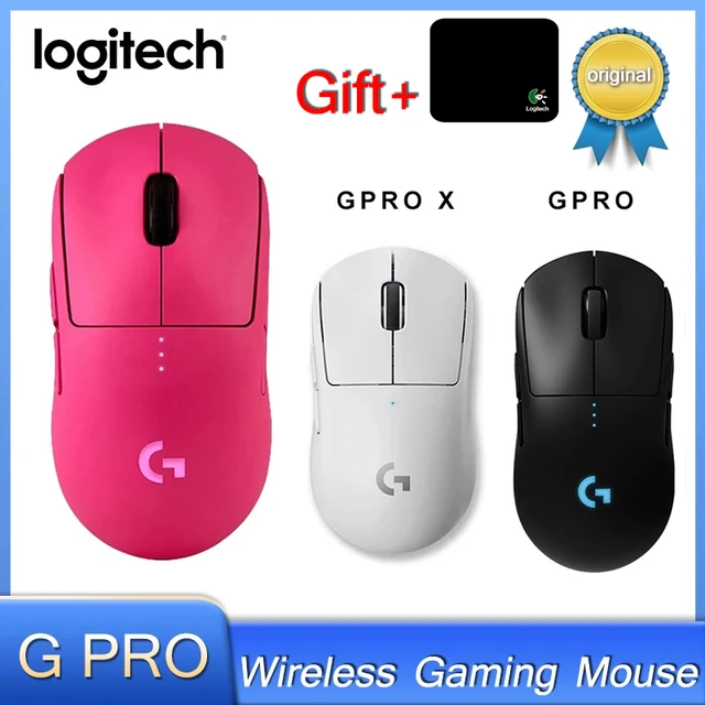 LOGITECH-ヘッドセット付きゲーミングマウス,プロフェッショナル,ワイヤレス,超軽量,16k dpi,センサー付き,25k,オリジナル,ピンク  - AliExpress 7