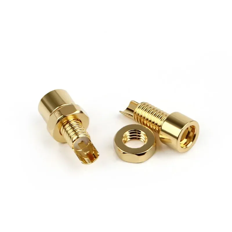 10pc MMCX Connector Earphone Female PCB Mount Pin Headphone Plug IE800 Long Short Type Beryllium Copper Wire Conector
