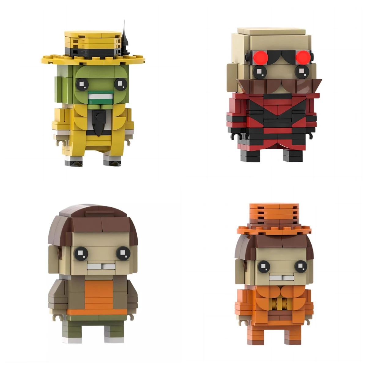 Ideas de personajes de película MOC, conjuntos de comediante Jim Carrey, máscara tonta y voladora, huevos, bloques de construcción, juguetes para niños, regalos