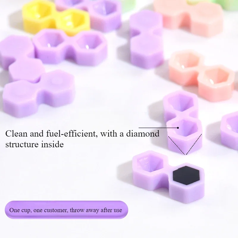 200 قطعة رمش تمديد الغراء كأس صينية أدوات ماكياج رمش تمديد اكسسوارات جلدة لوازم الماس رمش الغراء تأخير كوب