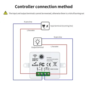 Universal Smart Light Switch RF 433MHz, Wireless Remote Control, 10A Relay, Receiver, League Key, Mini Led Light Module 12 Main Sales switch League - №10