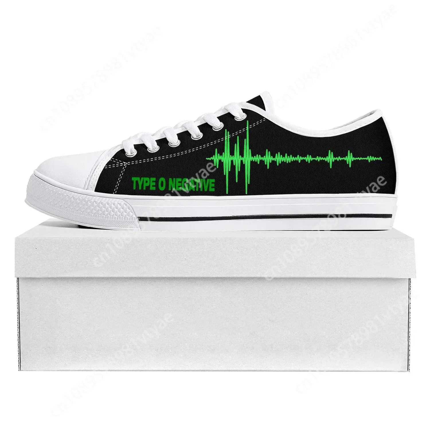 Type O Negative Metal Rock Band Low Top High Quality Sneakers Mens Womens Teenager Canvas Sneaker Couple Shoes Custom Shoe White