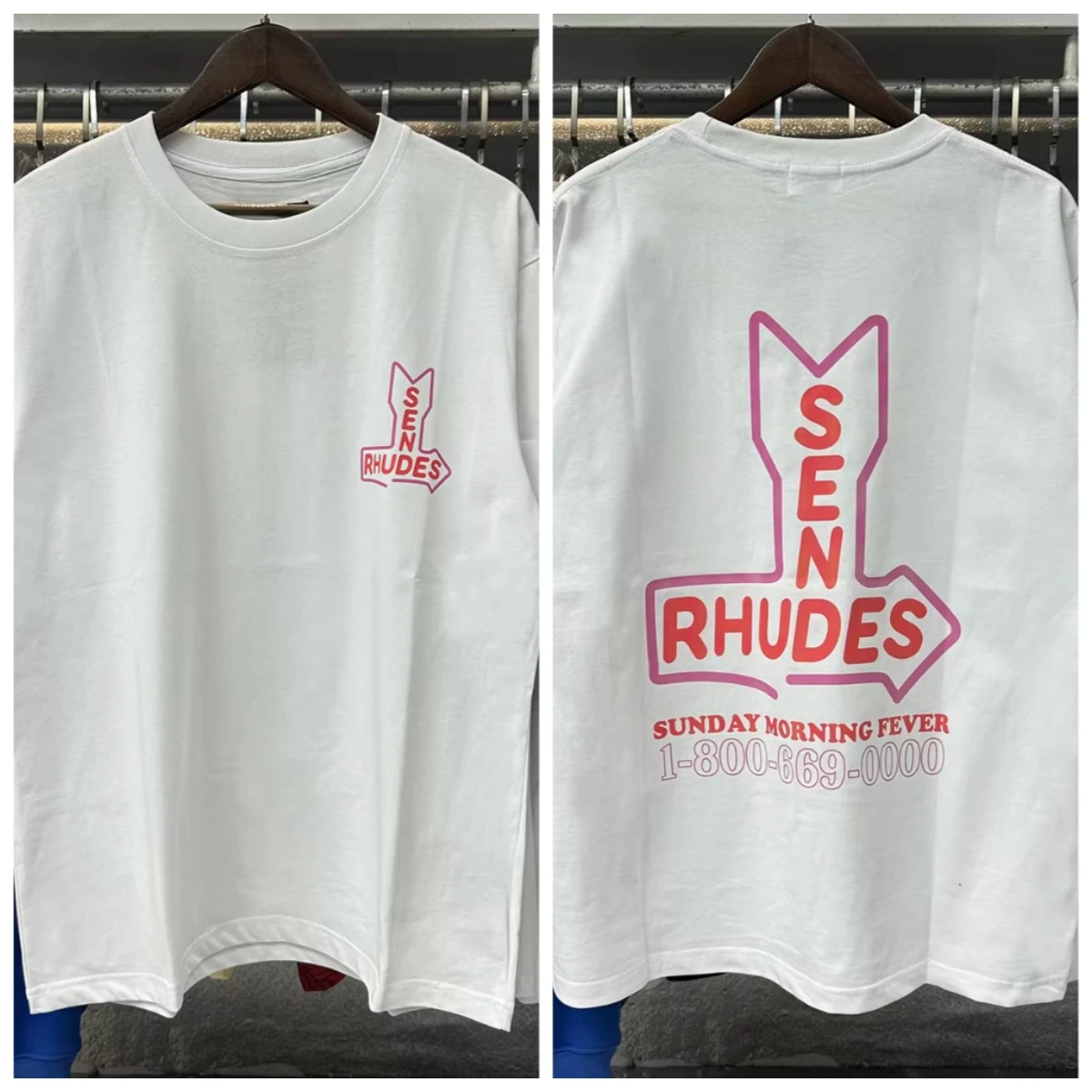 2026 Loose round-neck family-friendly street style T-shirt with arrow pattern, cotton fabric, casual summer top