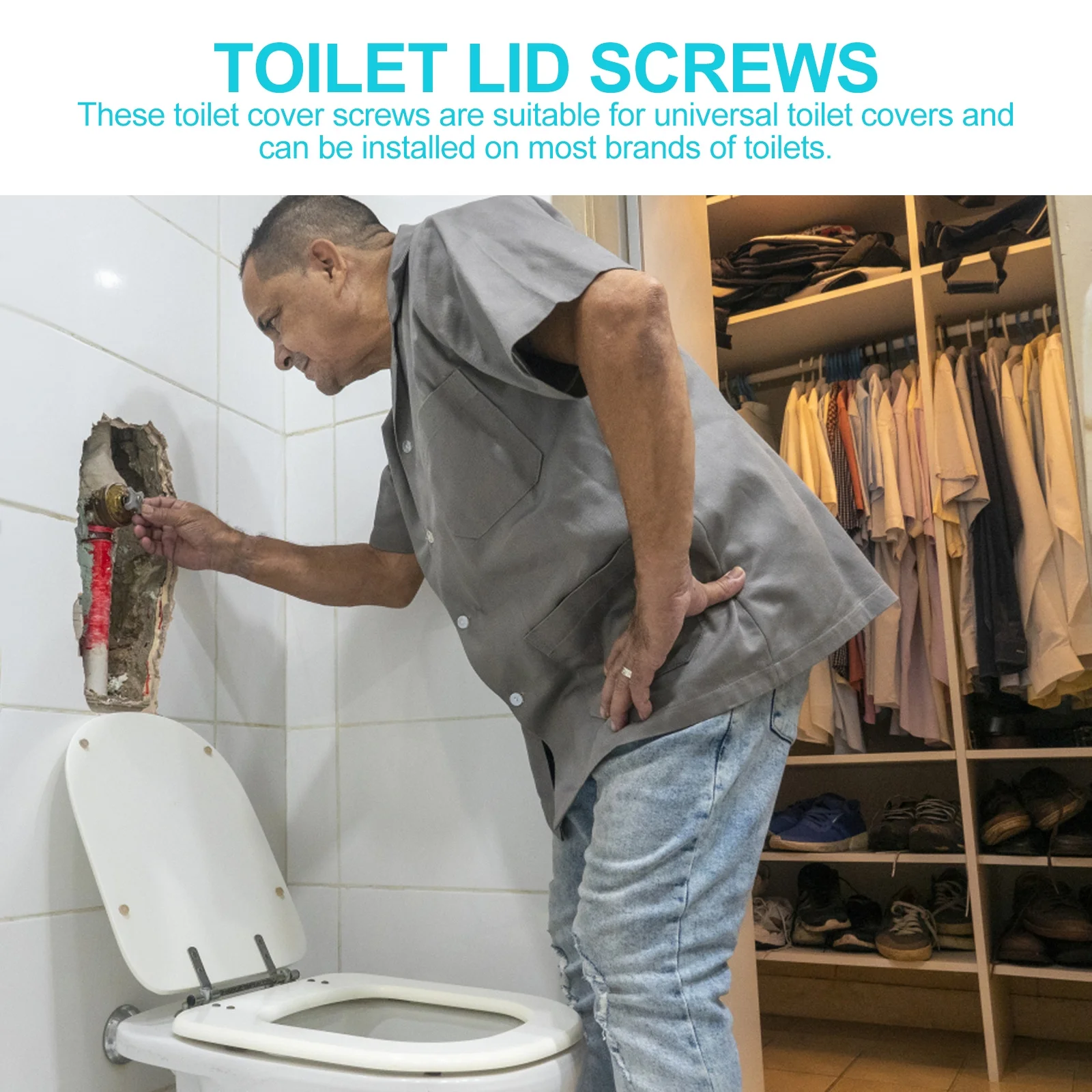 

4pcs Toilet Seat Cover Screw 32Mm Plastic Fixing Nails For Universal Toilet Lid Replacement Durable Bathroom Accessory Fastening