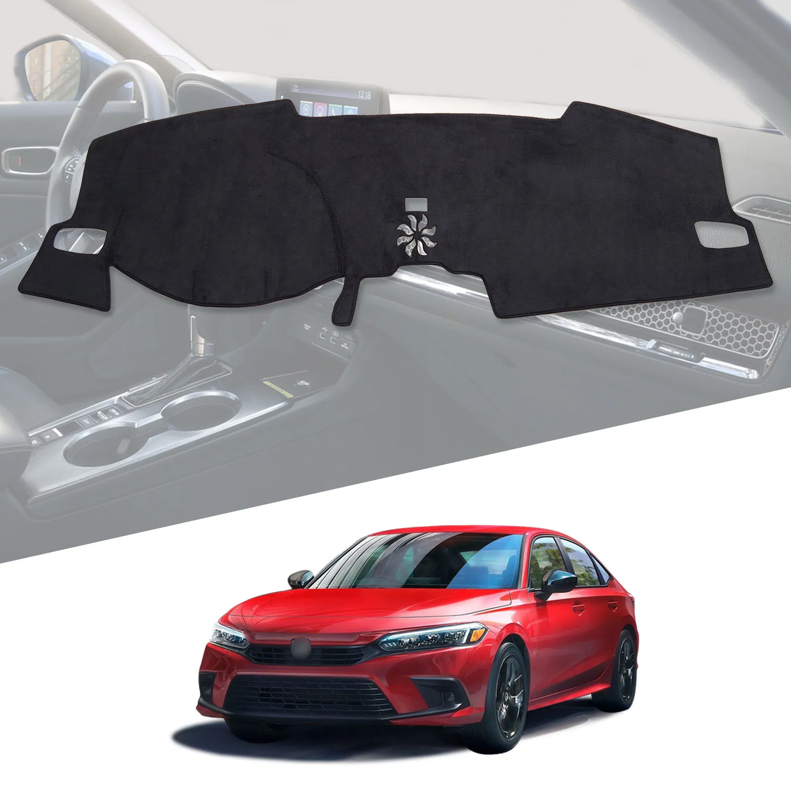 

for Honda Civic 2022 11th Dashboard Pad Cover Anti-Slip Dash Mat Dashmat Sunshade Protective Carpet Accessories