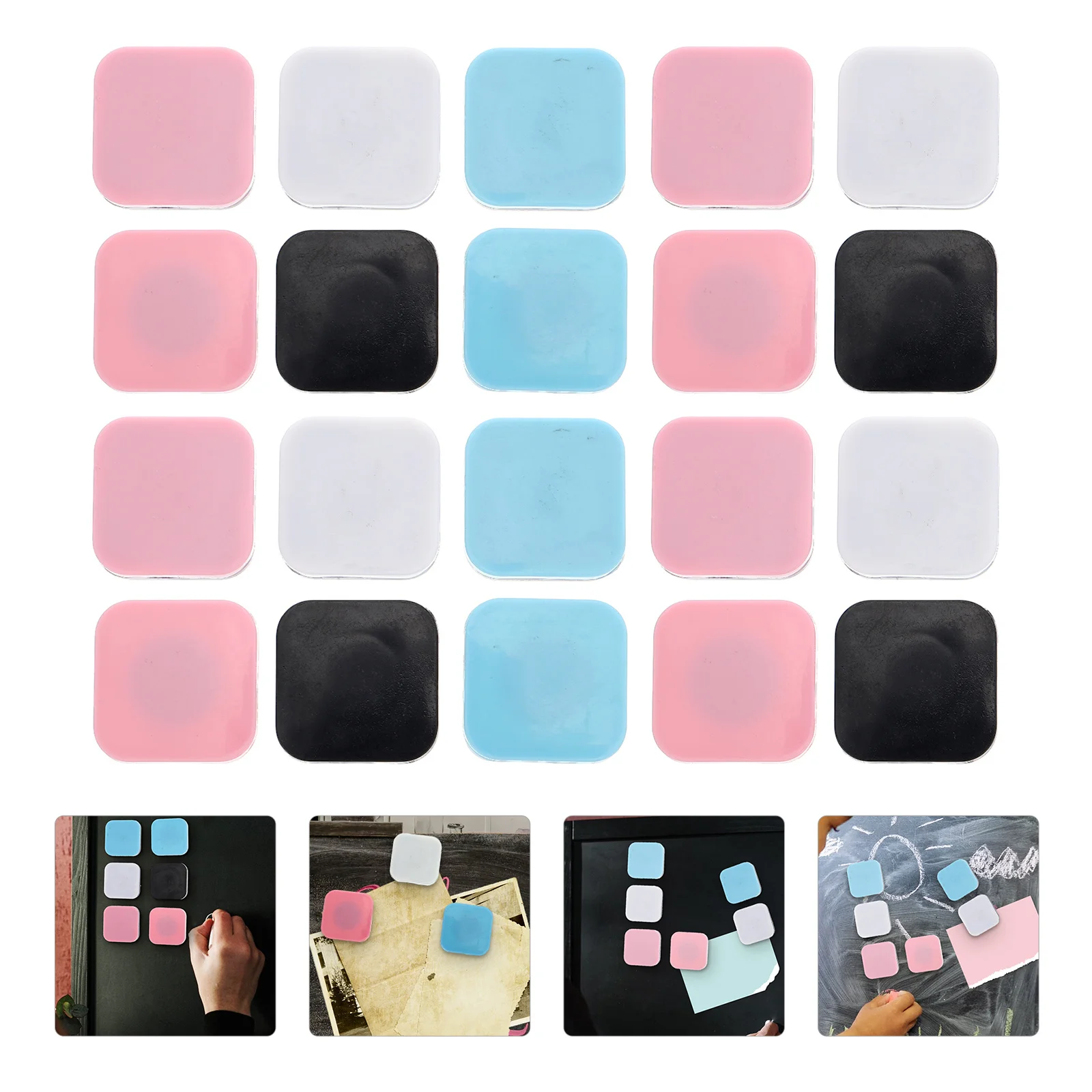 20 Pcs Magnetic Buckle Particles Office Locker Whiteboard Button Magnets for Refrigerator Cabinet Circle Stickers