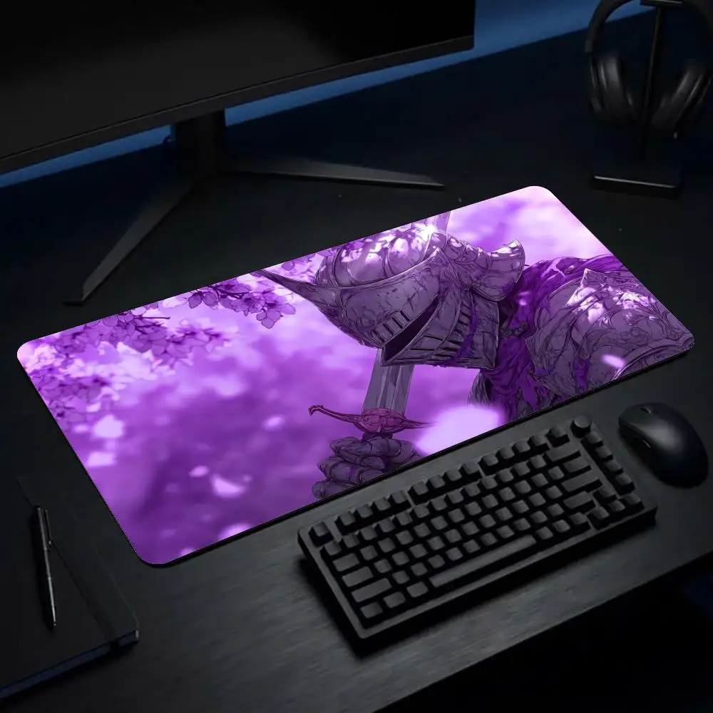

Anime Knight Mouse Pad Large Desk Mat Samurai Warrior Sakura Dark Fantasy Gaming Mousepad Non-Slip for Keyboard Laptop Office
