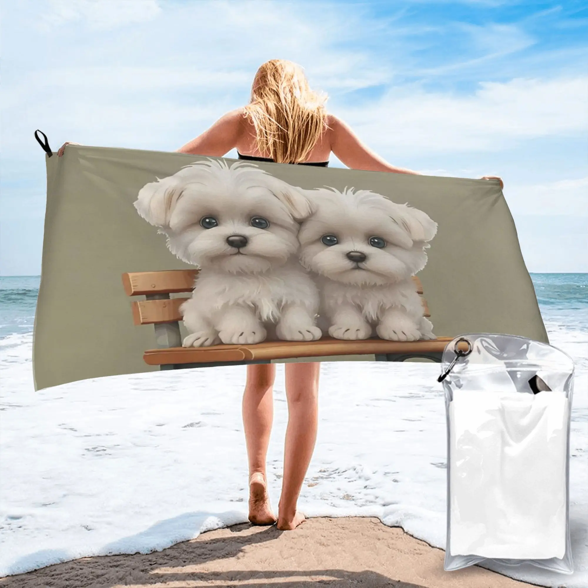 

Border Collie Pet Dog Beach Towel Soft Microfiber Quick Dry Absorbent Quick Towels For Bath