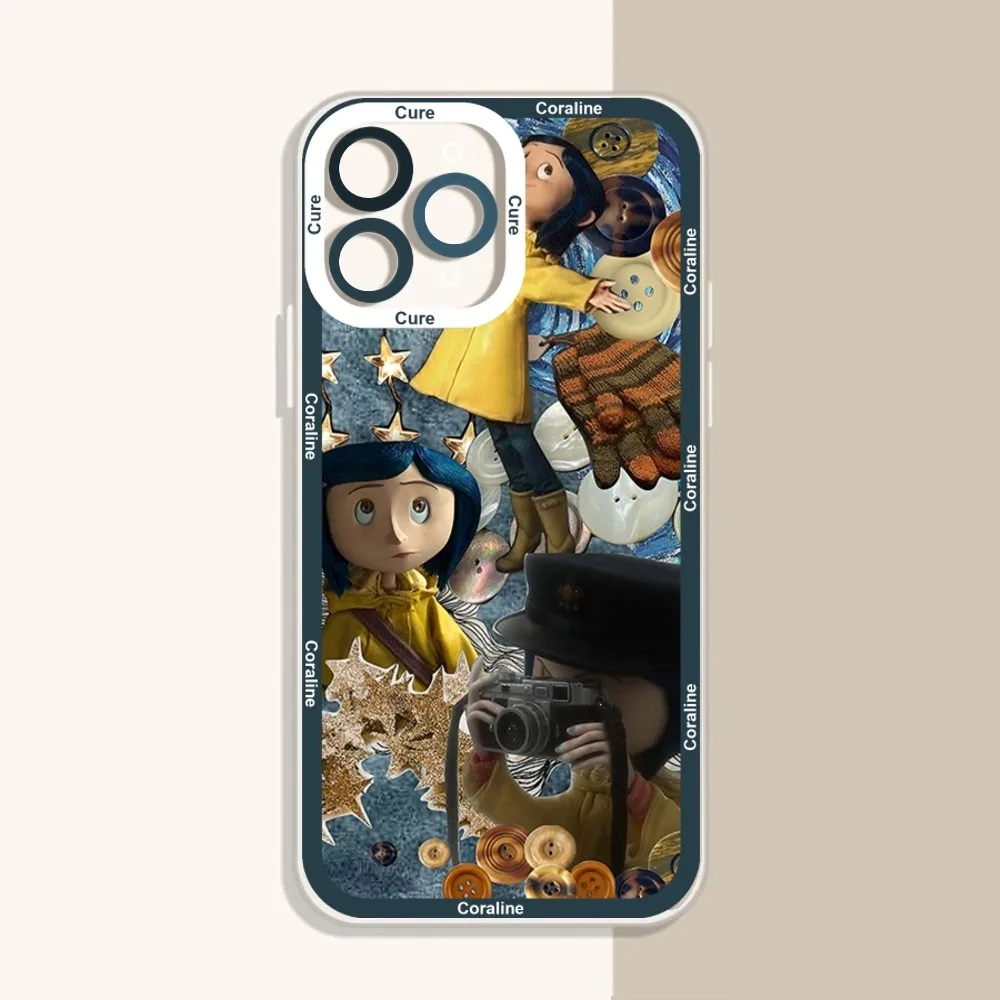 C-Coraline & The Secret Door Phone Case For IPhone 12 11 13 14 Pro Max XR XS Max X SE2020 7 8 Plus Case