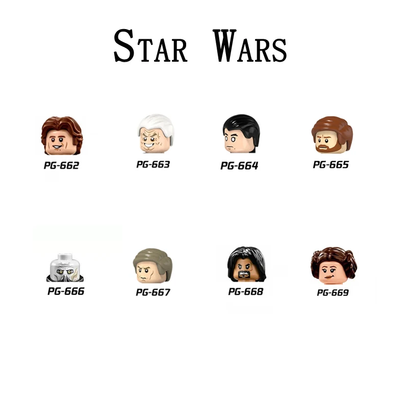 

Строительные блоки PG8024 Кирпичная фигурка Фигурки PG662 PG669 Hansoro Princess Leia PG663 PG668 Строительные блоки игрушки