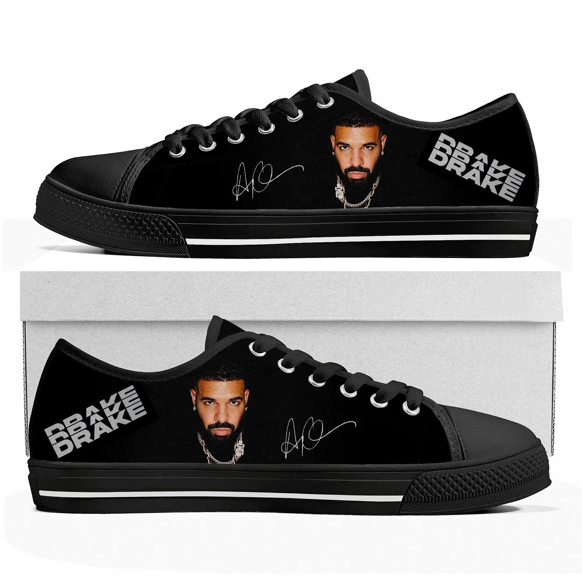 

Rapper Drake Drizzy Low Top Sneakers Mens Womens Teenager High Quality Canvas Sneaker couple Casual Shoes Customize DIY Shoe
