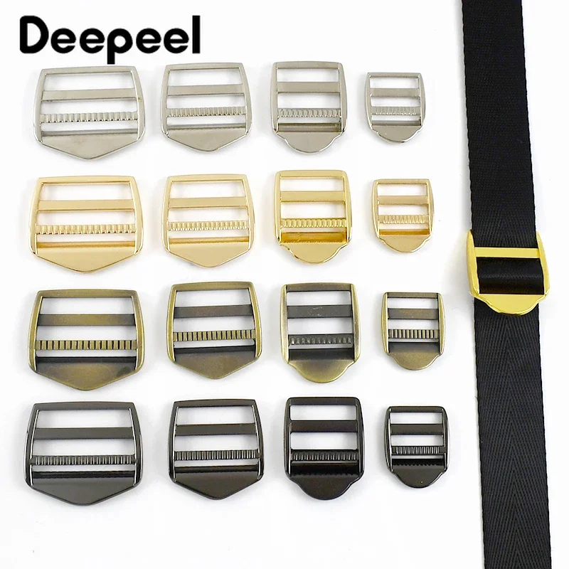 2/5Pcs Deepeel 20/25/31/38mm Metal Buckle Tri-Gilde Adjustable Clasp for Webbing Backpack Strap Belt Slider DIY Bag Accessories