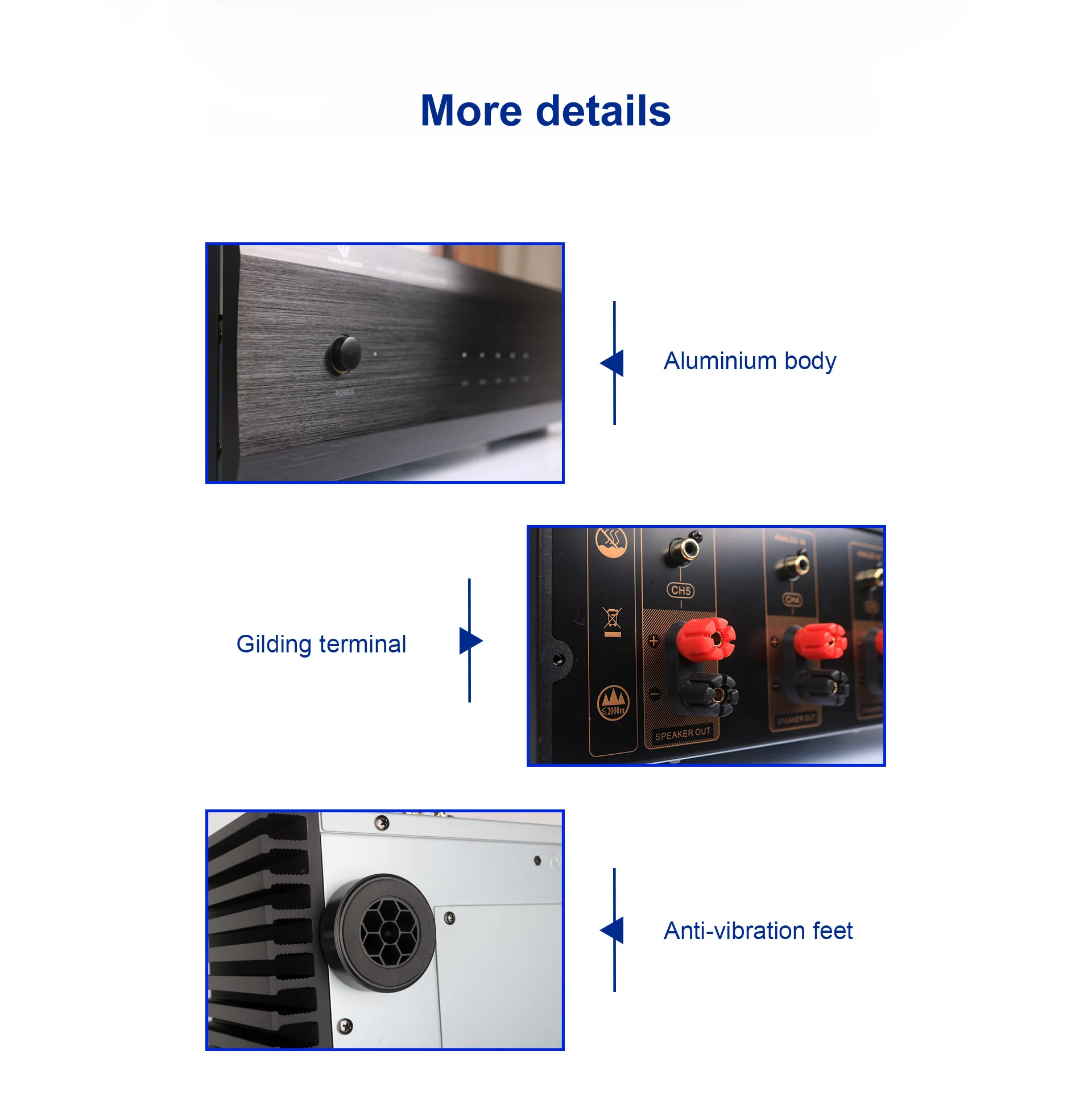 Tonewinner High Quality AD-5100PA+ 100 X 5 Watts AV Amplifier Home Cinema Audio Video Purely Rear Stage Amplifier Low Price Amp view 3