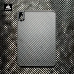 For 2024 iPad Pro 11 13 / iPad Air 4 5 6 Gen / iPad mini 6 7 Real Matte Black Carbon Fiber Case Compitiable with Apple Pencil