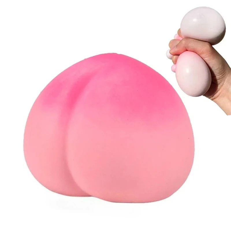 Bola Anti-stress de Pêssego, Brinquedo Sensorial de Pêssego de Subida Lenta, Brinquedo Fidget para Alívio do Estresse e Anti-ansiedade, Presente para Adultos