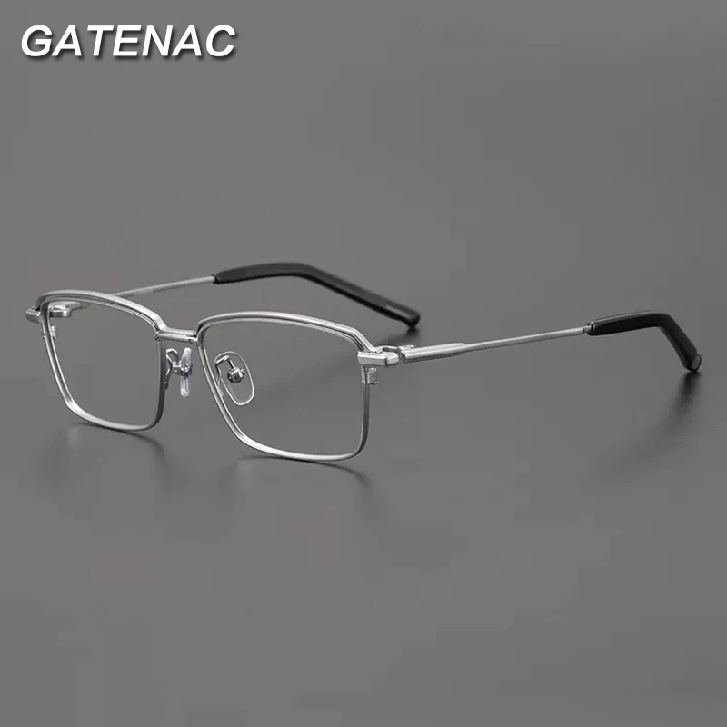 

Vintage Pure Titanium Eyeglasses Frame Men Square Prescription Optical Myopia Glasses Frame Women 2022 New Luxury Brand Eyewear