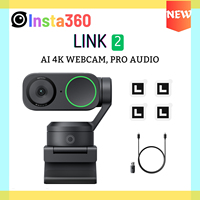 Insta360 Link 2 Webcam 4K 30fps PC Mac AI Tracking Noise-Canceling Gesture Control 1/2\