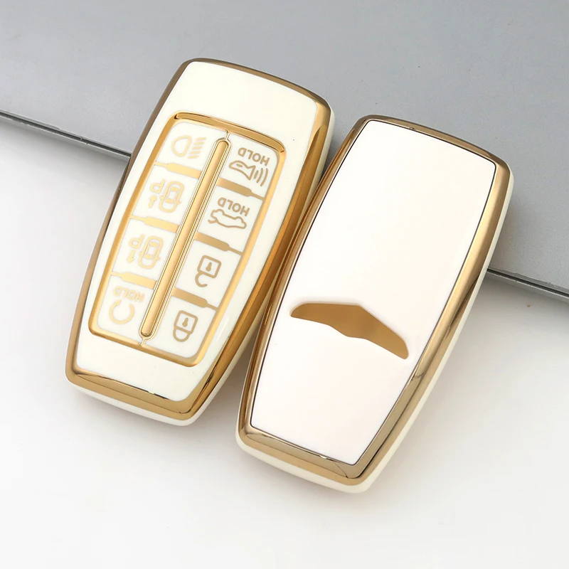 Funda para llave de coche de TPU de 8 botones para Hyundai Genesis G80 GV70 GV80 2019 2020 2021 2022 soporte para llave remota accesorios para automóviles