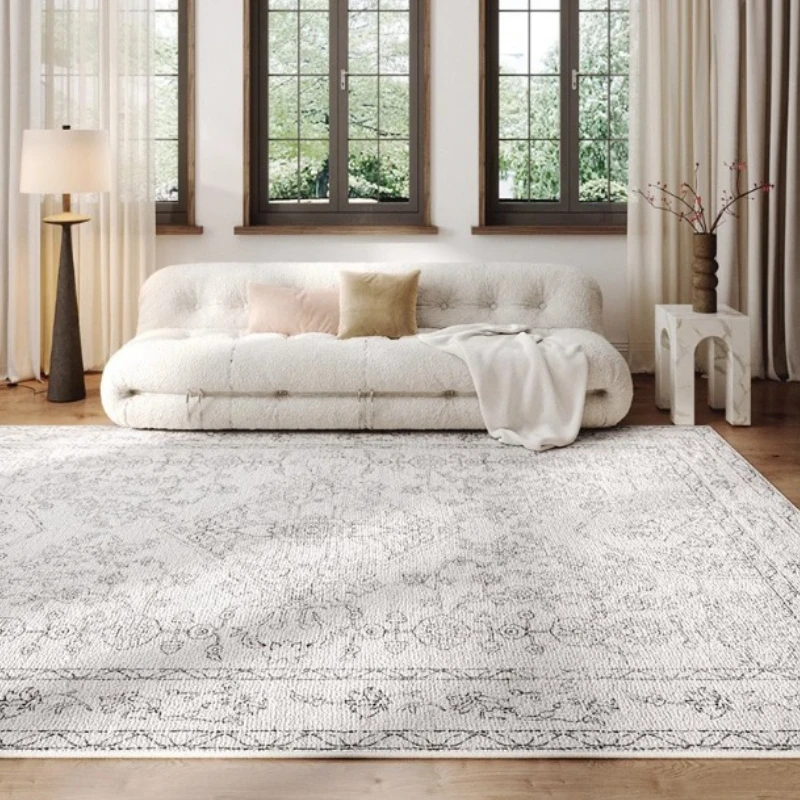 

Nordic Living Room Carpet Retro Light Luxury Fashion Bedroom Bedside Rug Large Area Soft Home Decoration Coffee Table Mats Tapis