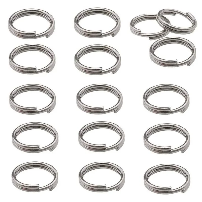 100pcs/bag Stainless Steel Open Jump Rings Double Loops Split Rings Connectors For Diy Jewelry Making Findings Accessories