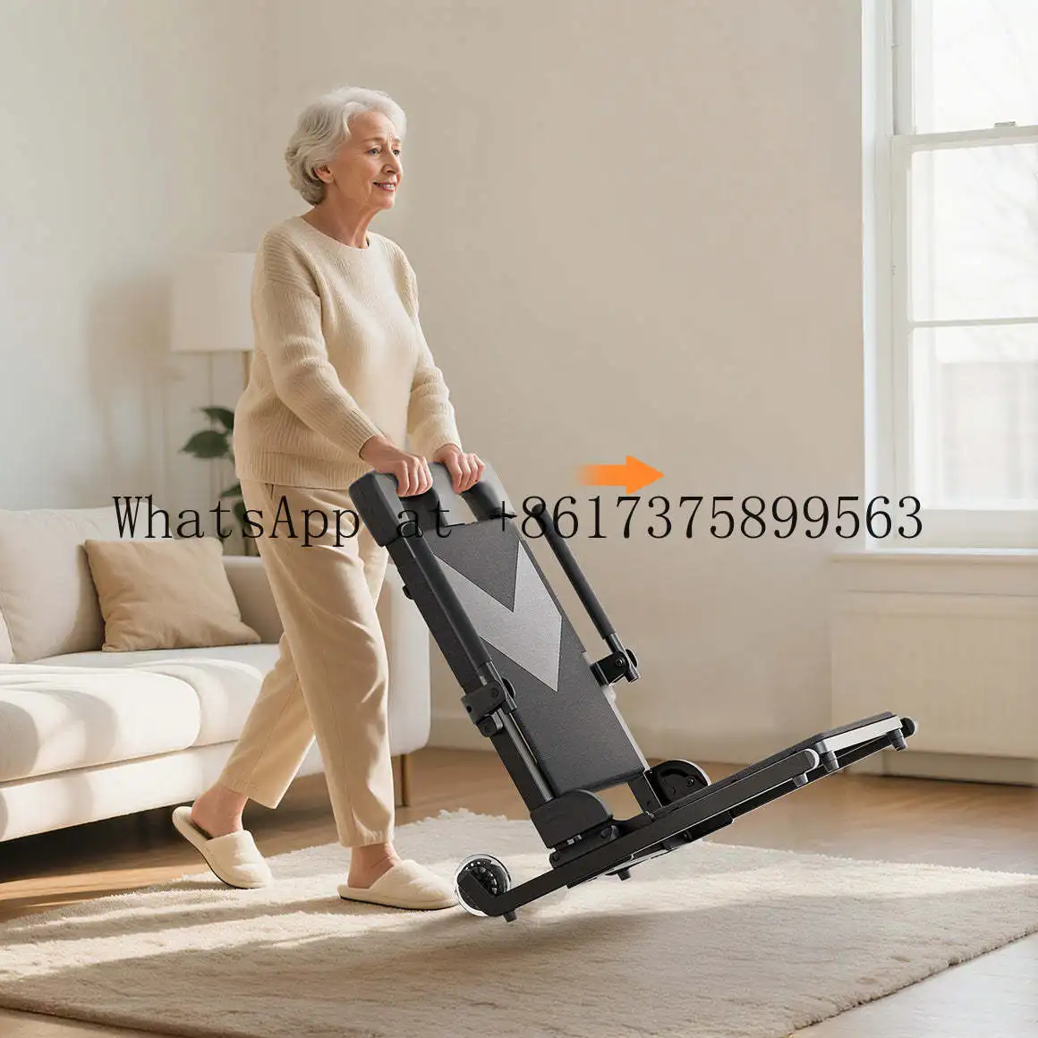 Lift Chair Foldable Floor Transfer Device for Elderly Disabled Patient Mobility Aid Equipment