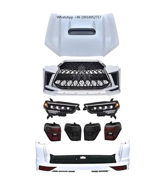 

Suitable for 4 RUNNER 2010-2021 Engine Cover + Headlight + Taillight + Rear Bumper and Other Auto Parts Body Kit