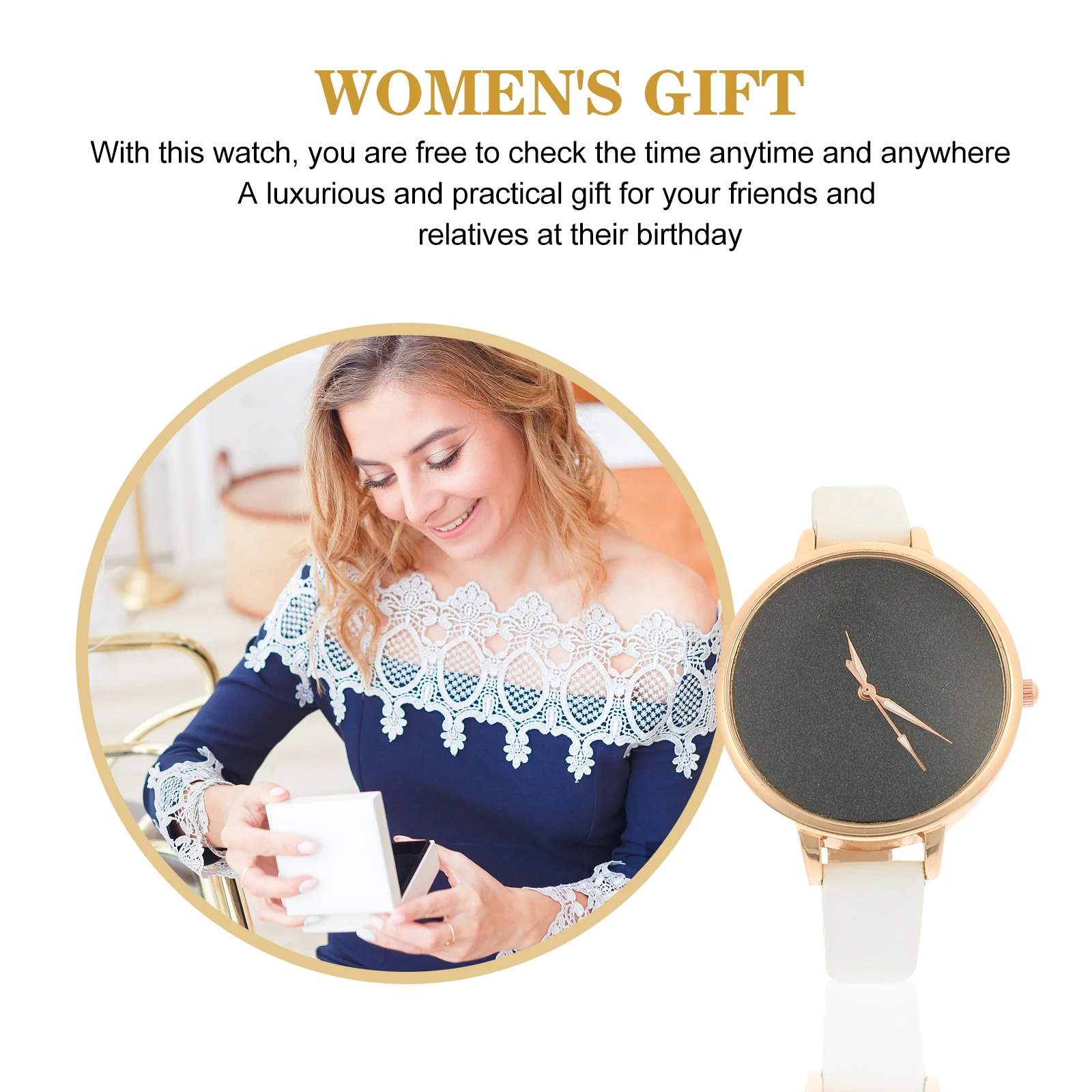 

Glitter Dial Women's Watch Adjustable Strap Elegant Fashion Wristwatch Birthday Gift for Ladies Students Party Daily Wear Quartz