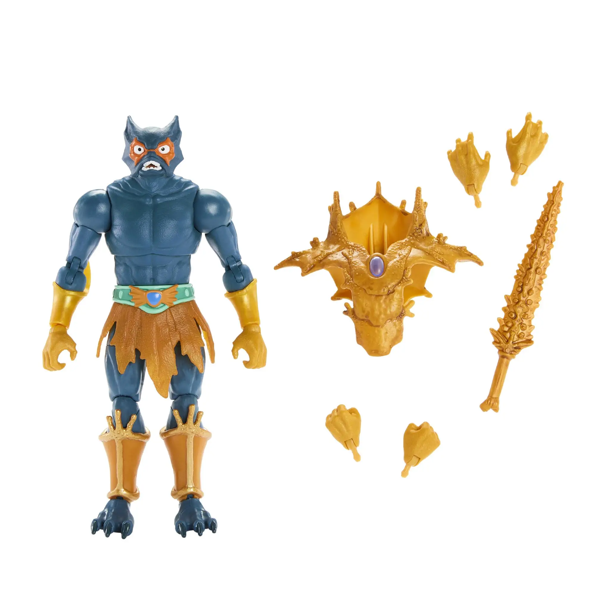 دمية He-man Purple Skeletor/Mer-Man مقاس 7 بوصة من He-man Deluxe MOTU Villain Model Doll