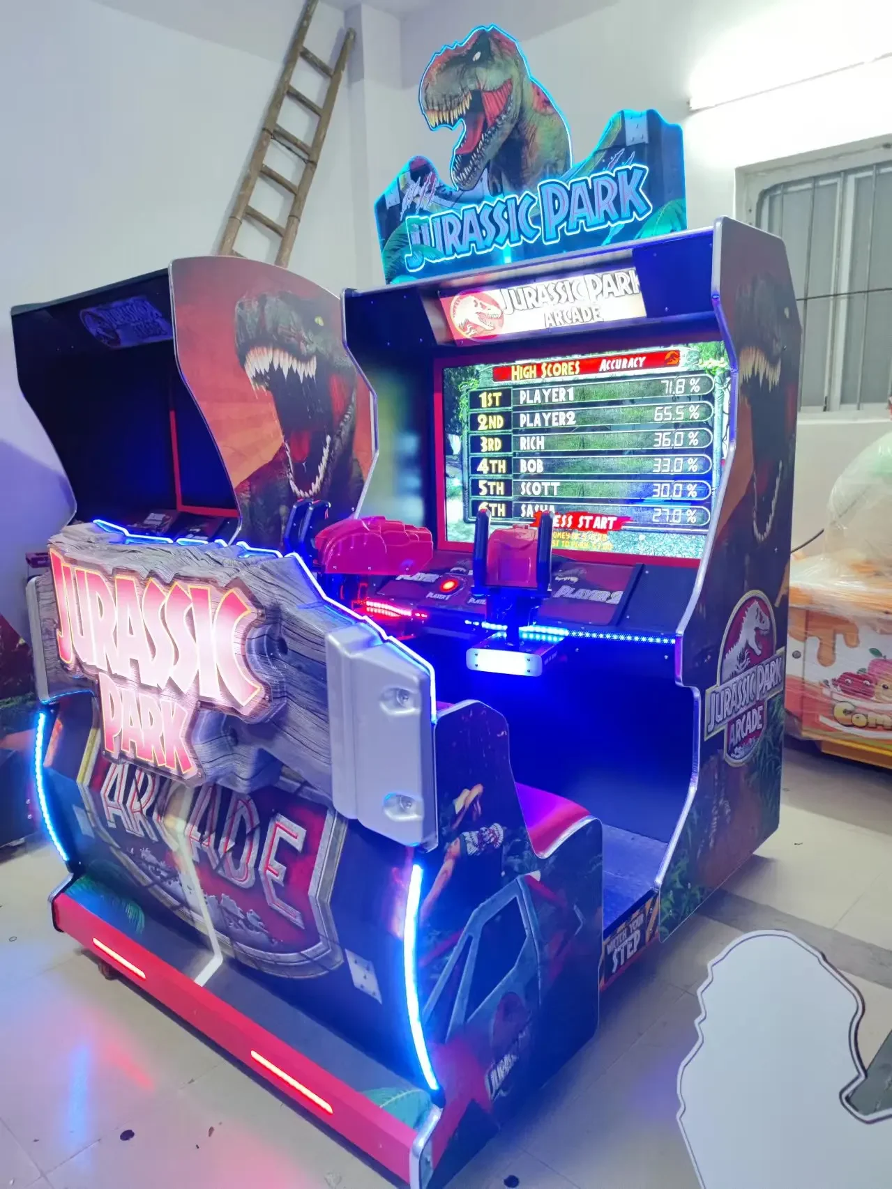 Jurassic Park 1 Coin Operated Racing Simulator 2-Player Adventure Park Arcade Game Machine for Kids Metal Construction