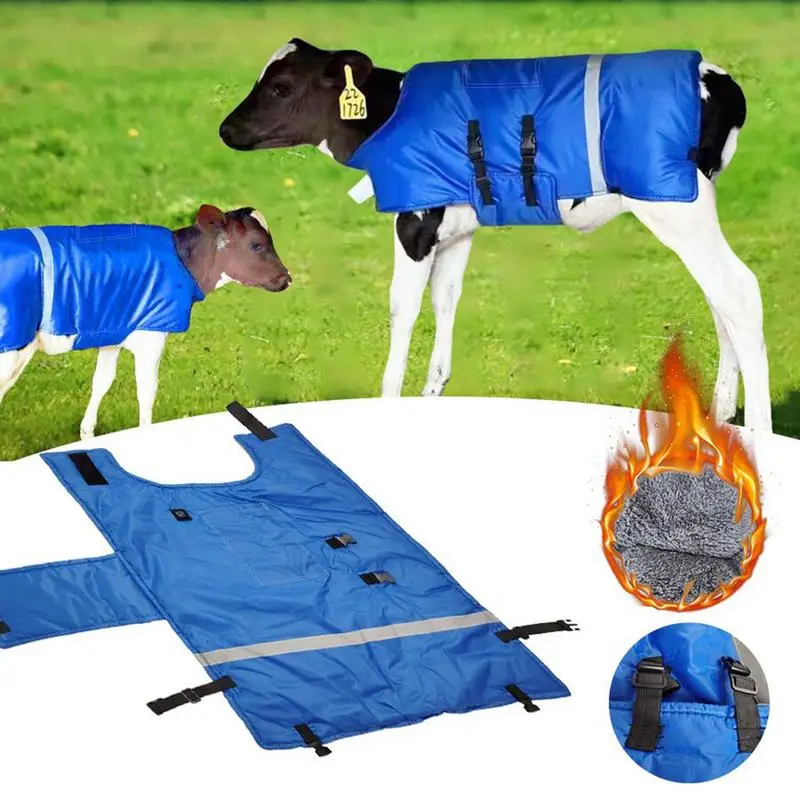 

Calf Blanket Livestock Calf Cow Warm Clothes Windproof Freezing Resistance Comfortable Blanket Heated Thickened For Calves Keep