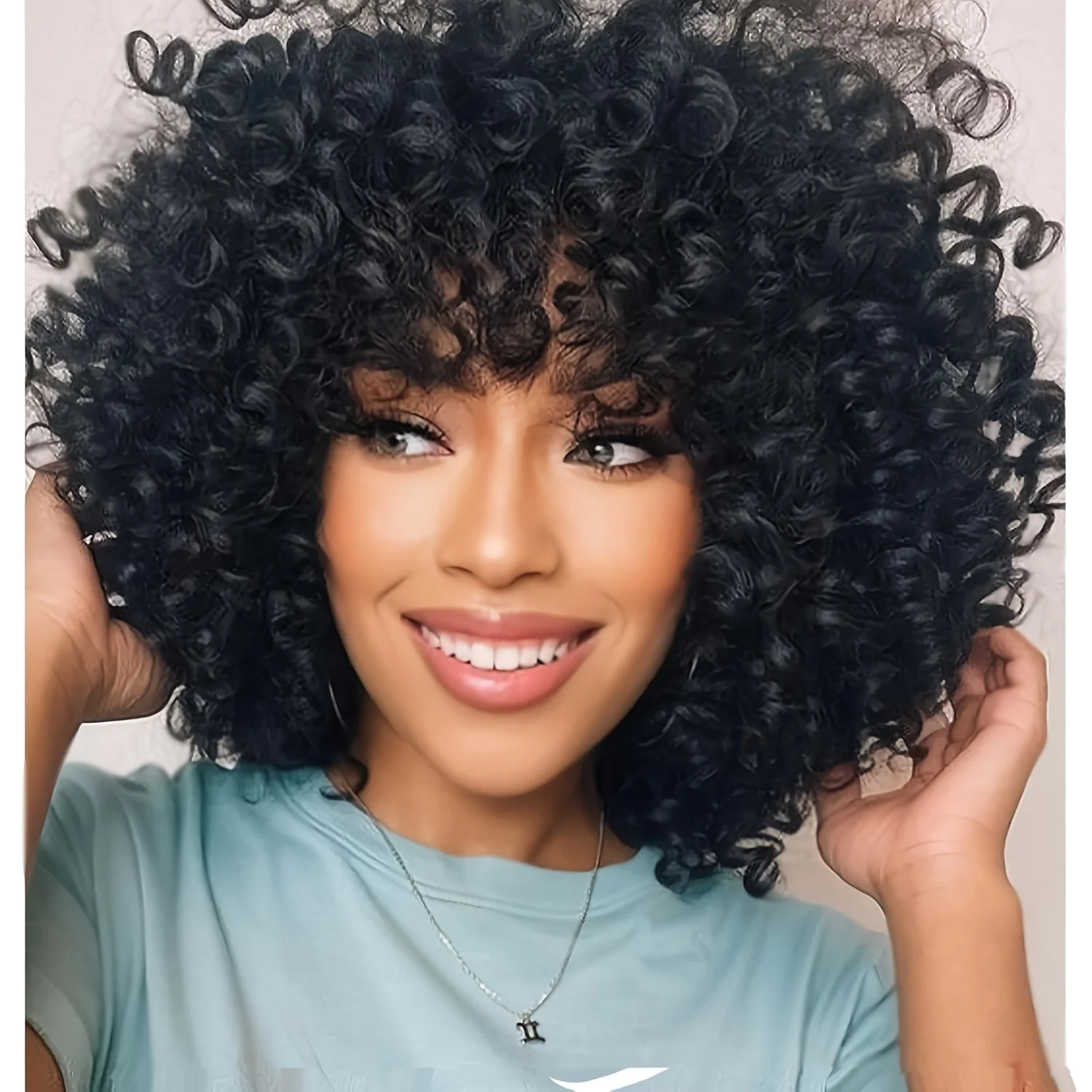 

Women's Wig Short Curly Hair Women's Curly Hair Synthetic Hair Heat-Resistant Hair Cover
