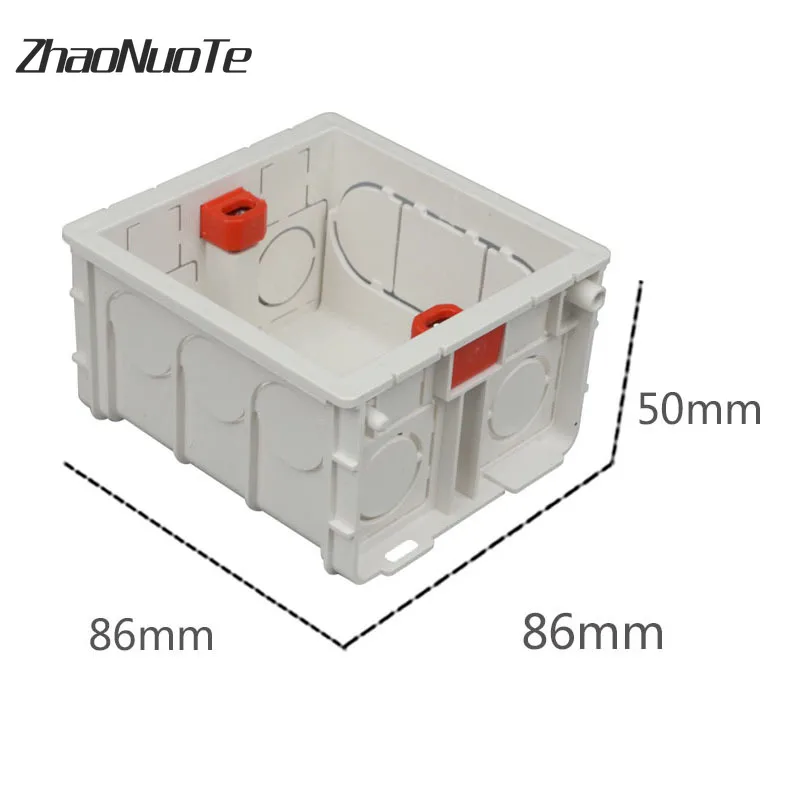 Wall Switch Socket Junction Box Type 86 Splicing Cassette PVC Concealed Bottom Box Wire Plastic Cases