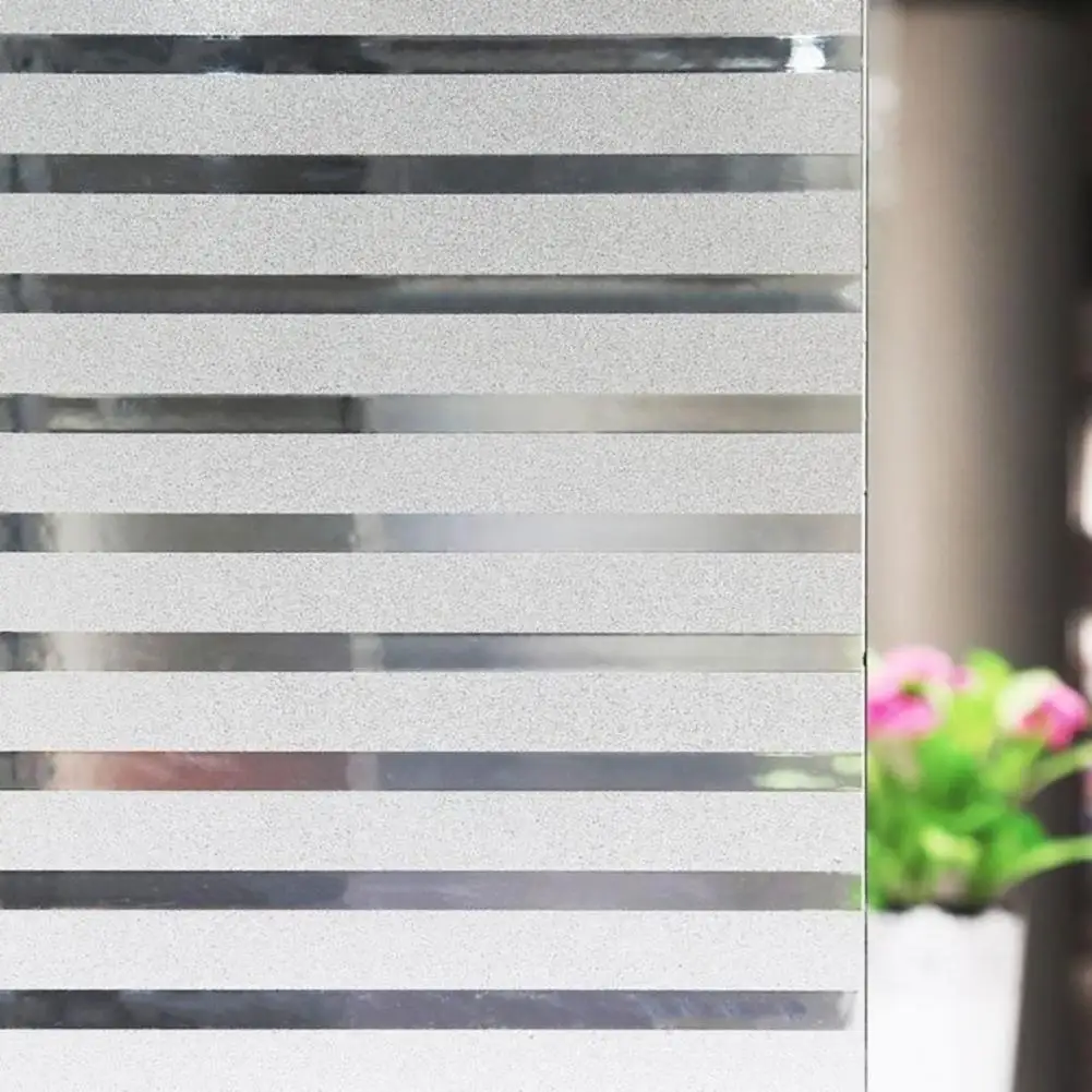 Frosted PVC for Home Shutter Effect Sticker Glass Films Stripes Glass for Home