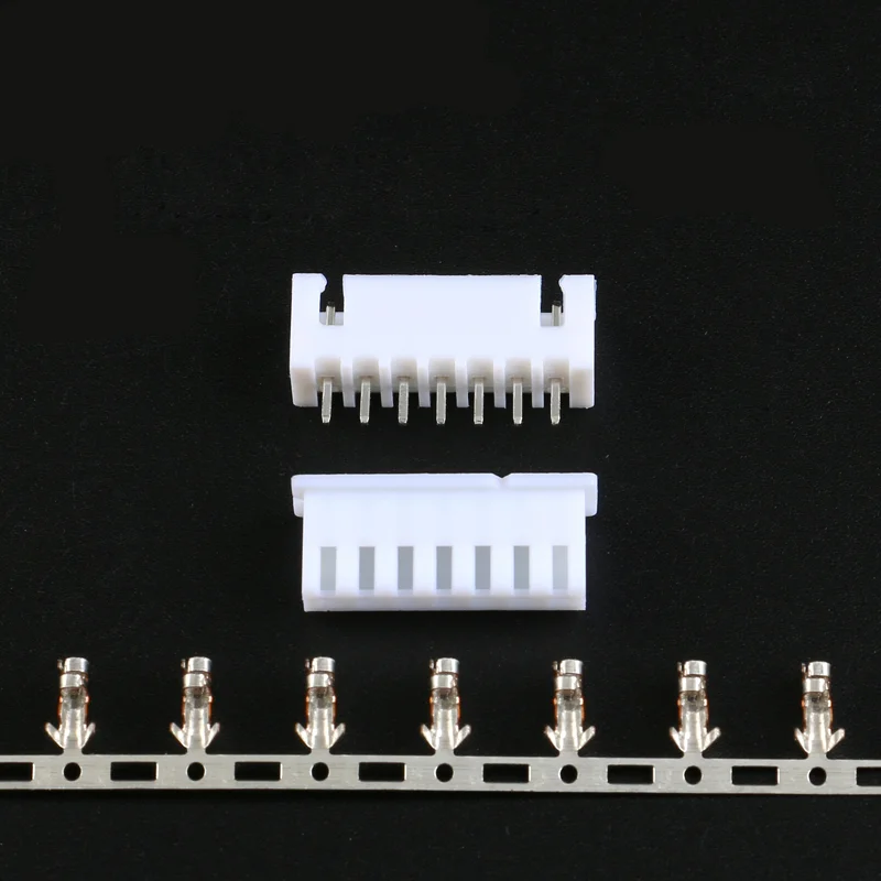 50Sets 7Pin XH2.54 2.54 MM White 350PCS Terminal Pin + 50PCS Straight Needle + 50PCS Housing Case Connector  Adaptor