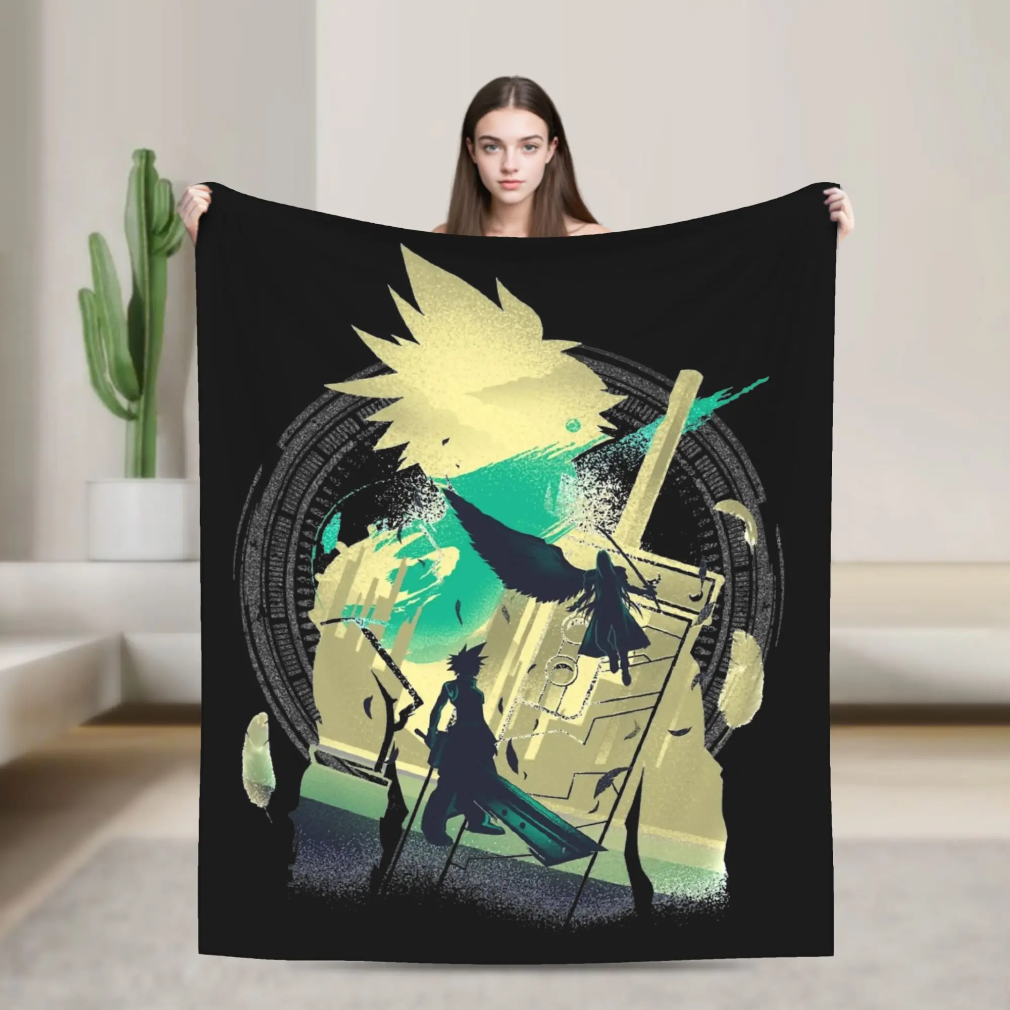 Finals Fantasys Soldier Flannel Throw Blankets Game Blanket for Bedding Travel Lightweight Plush Thin Quilt,